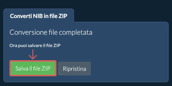 Salva file ZIP