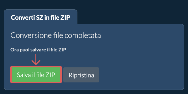 Salva file ZIP