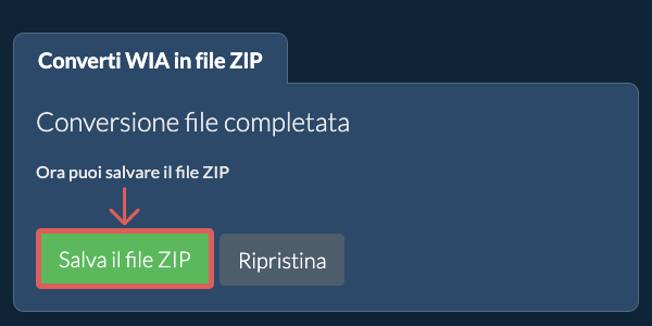 Salva file ZIP