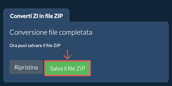 Salva file ZIP