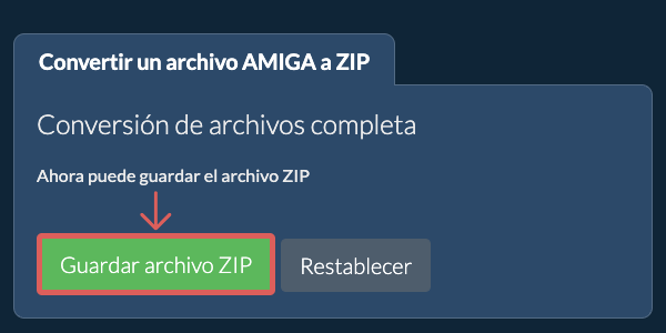 Guardar archivo ZIP