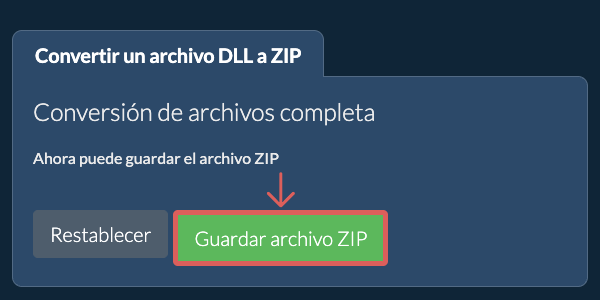 Guardar archivo ZIP