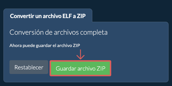 Guardar archivo ZIP