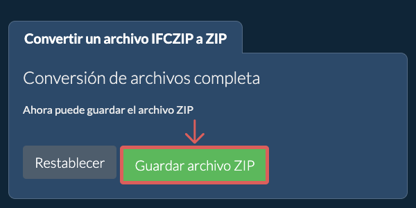 Guardar archivo ZIP