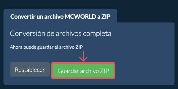 Guardar archivo ZIP