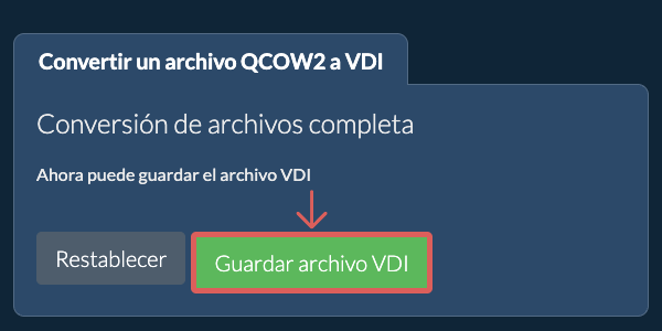Guardar archivo VDI