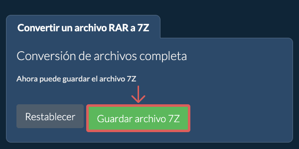 Guardar archivo 7Z