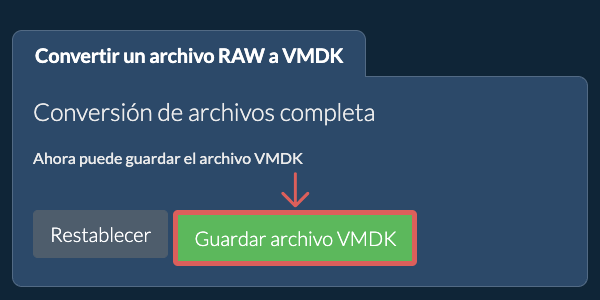 Guardar archivo VMDK