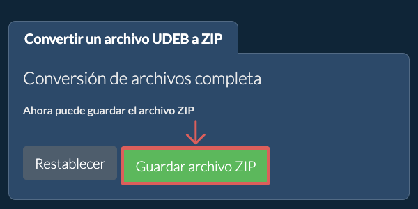 Guardar archivo ZIP
