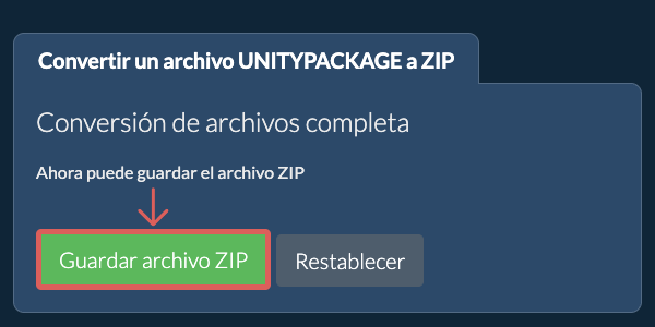 Guardar archivo ZIP