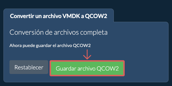 Guardar archivo QCOW2