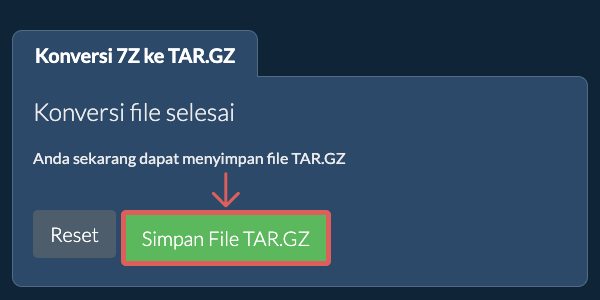 Simpan File TAR.GZ
