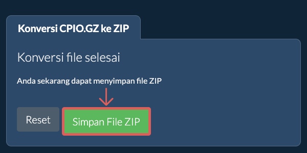 Simpan File ZIP