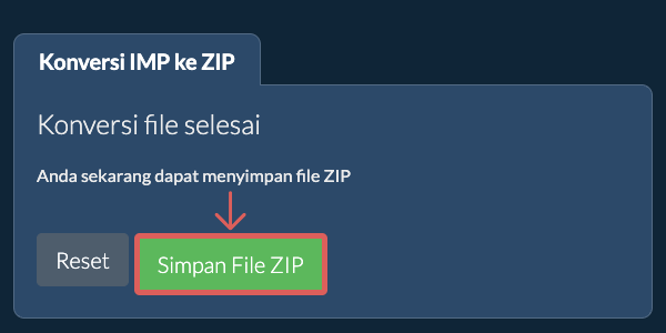 Simpan File ZIP