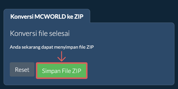 Simpan File ZIP