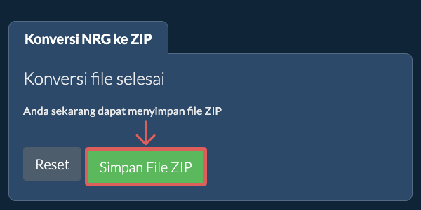 Simpan File ZIP