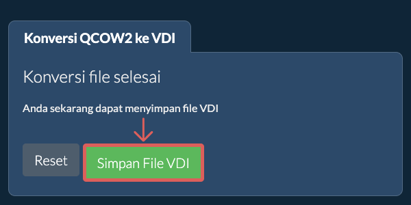 Simpan File VDI