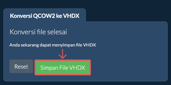 Simpan File VHDX