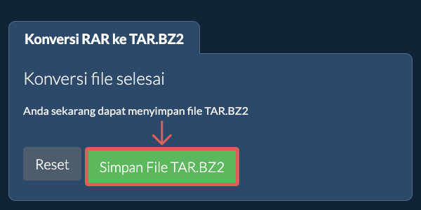 Simpan File TAR.BZ2
