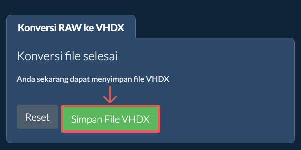 Simpan File VHDX