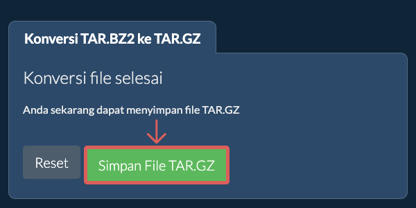 Simpan File TAR.GZ