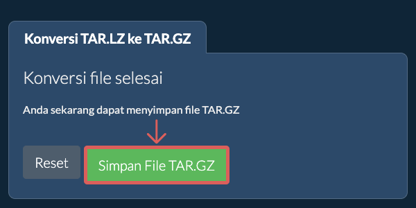 Simpan File TAR.GZ