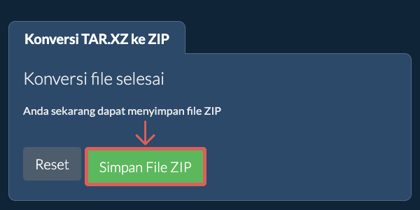 Simpan File ZIP