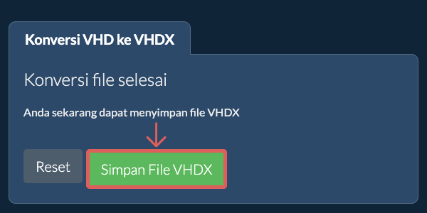Simpan File VHDX
