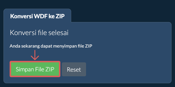 Simpan File ZIP