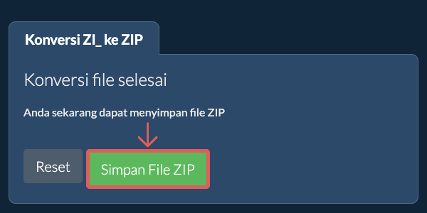 Simpan File ZIP