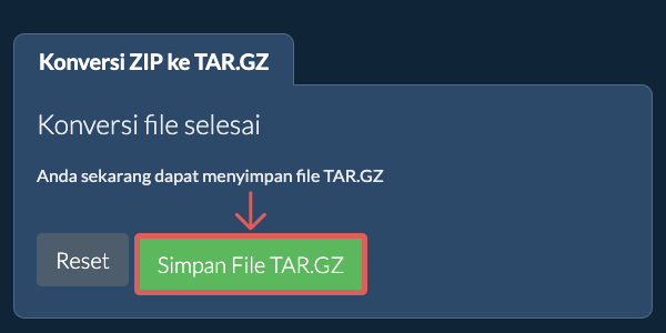 Simpan File TAR.GZ