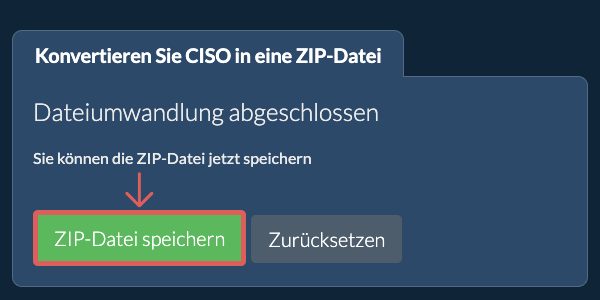 ZIP Datei speichern