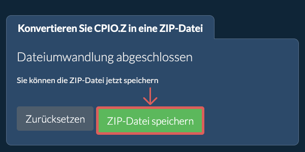 ZIP Datei speichern