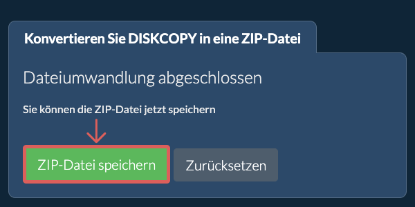 ZIP Datei speichern