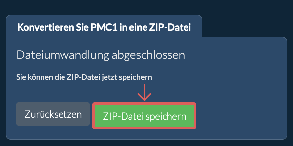 ZIP Datei speichern
