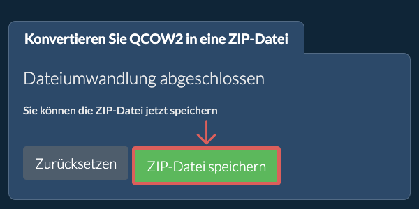 ZIP Datei speichern