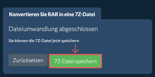 7Z Datei speichern