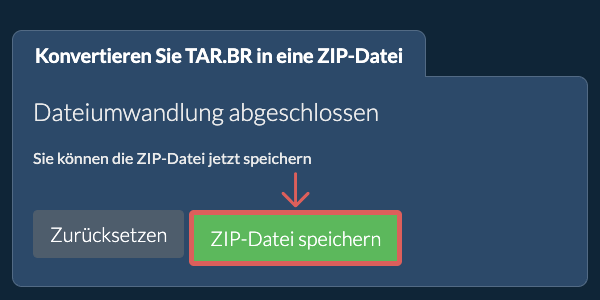 ZIP Datei speichern