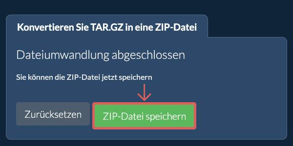 ZIP Datei speichern