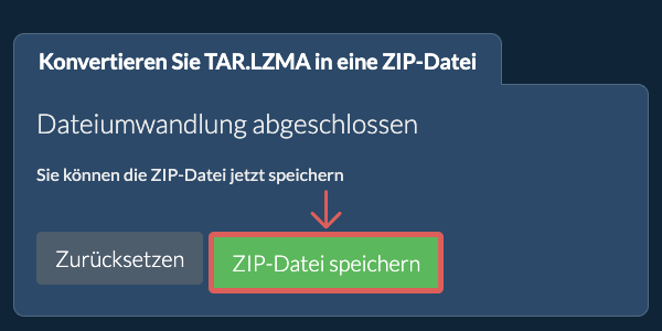 ZIP Datei speichern