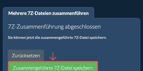 ZIP Datei speichern