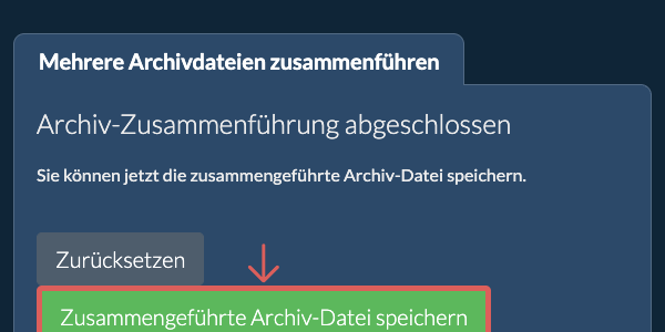 ZIP Datei speichern
