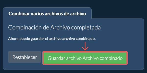 Guardar archivo ZIP