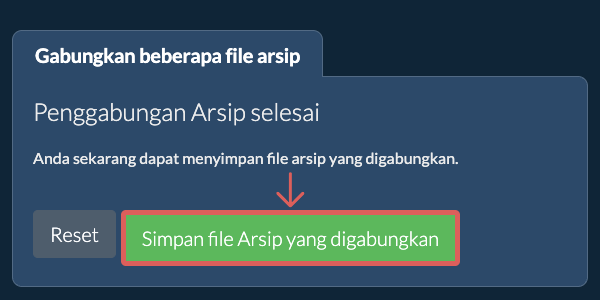 Simpan File ZIP
