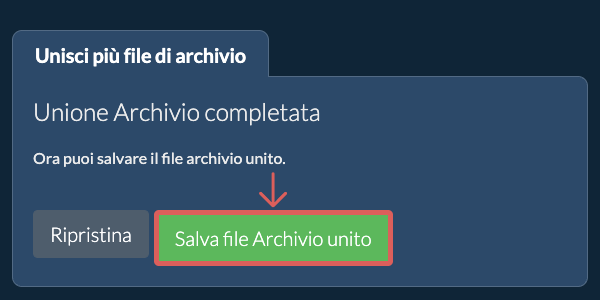 Salva file ZIP