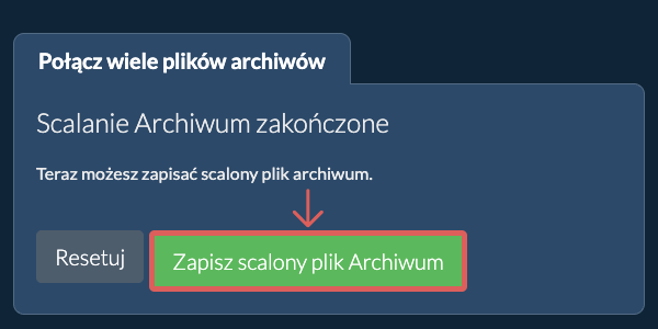 Zapisz plik ZIP
