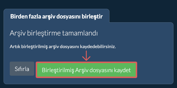 ZIP Dosyasını Kaydet