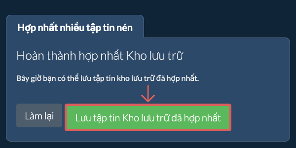 Lưu tệp ZIP