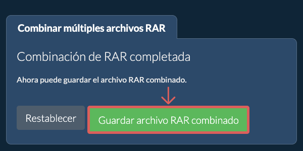 Guardar archivo ZIP