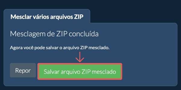 Guardar ficheiro ZIP